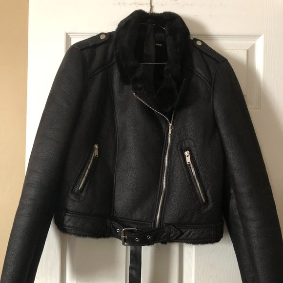 Zara Faux Shearling Lined Jacket - Picture 3 of 7